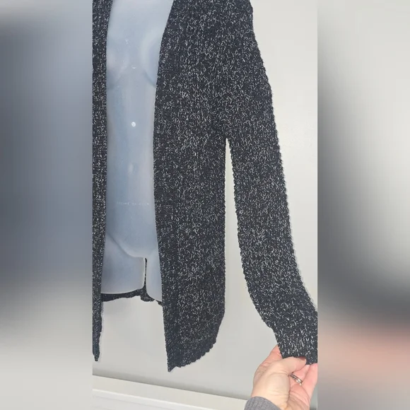 Express Knit Cardigan Sweater Black Womens Size Medium - Picture 3 of 10